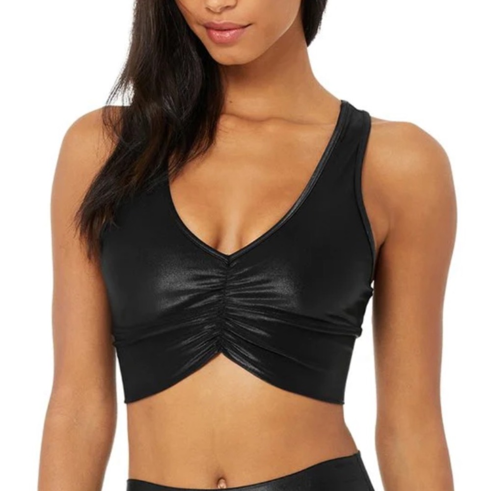 ALO yoga wild thing shine bra size large EUC